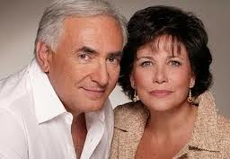Dominique Strauss-Kahn amb Anne Synclair la seva esposa